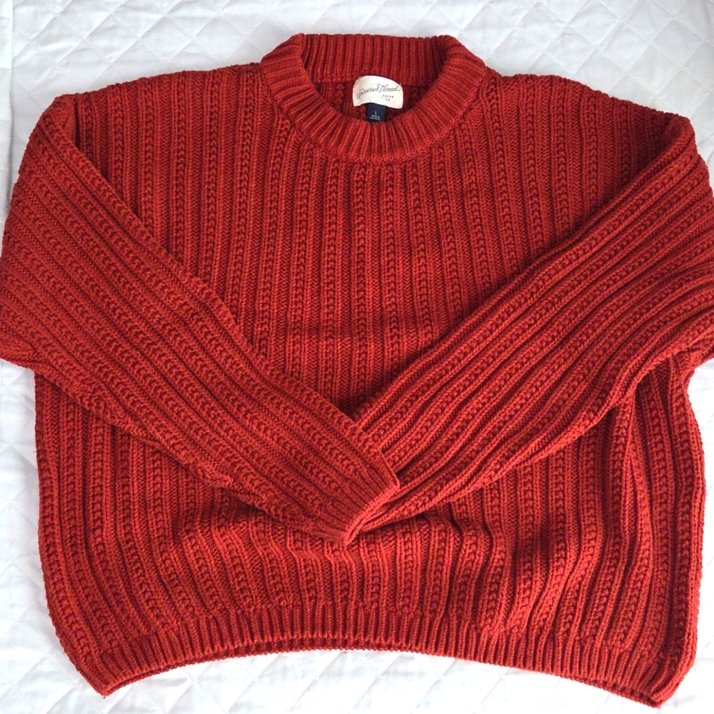 2 For $30 - Universal Threads Rust Ribbed Knit Sweater - Picture 2 of 3